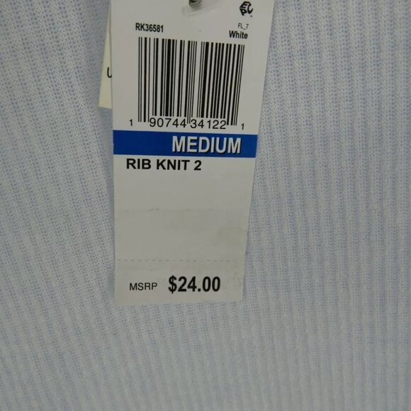 Ultra Flirt Ruched Rib Knit V-Neck Long Sleeve Top Medium White NWT $24 - Picture 4 of 4